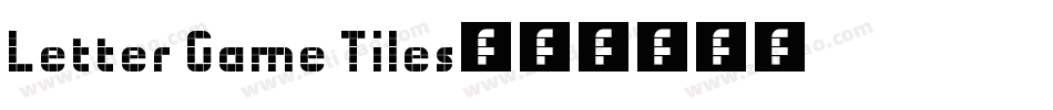 Letter Game Tiles字体转换
